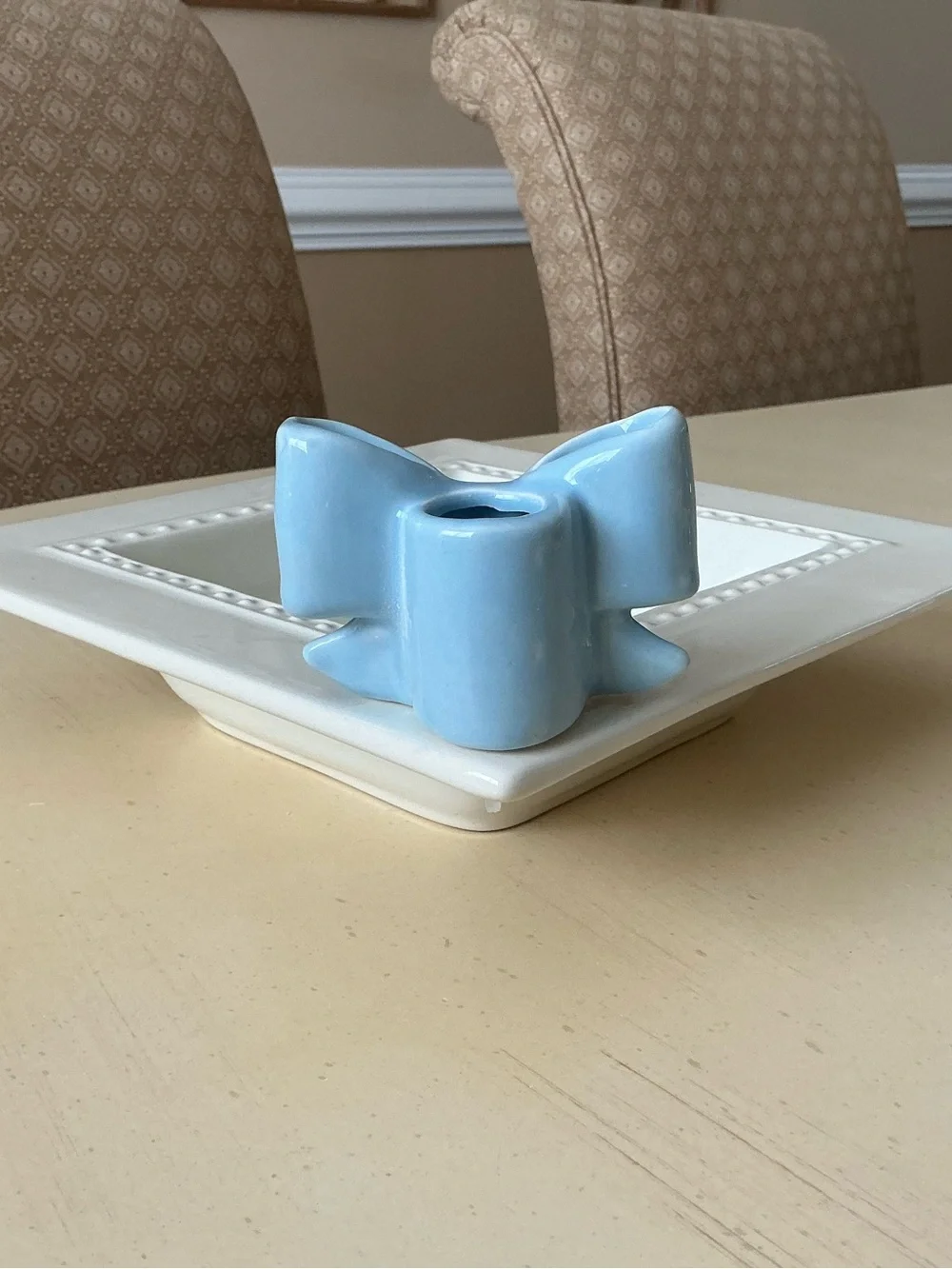 Blue Bow Mini Mug Toothpick Holder Platter Decoration + Bonus 🎀
